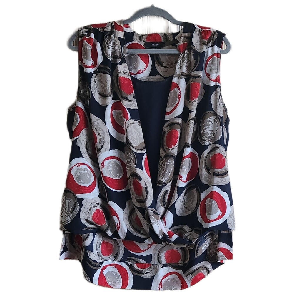 Alfani Women's Blouse Size 16W Classic Flattering Pullover Sleeveless Tank EUC